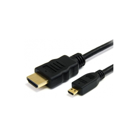 StarTech.com 1m High Speed HDMI Cable with Ethernet HDMI to HDMI Micro - HDMI cable with Ethernet - HDMI male to micro HDMI male - 1 m - black - 1