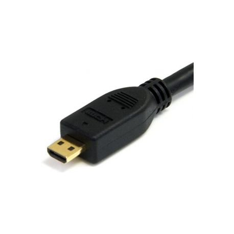 StarTech.com 1m High Speed HDMI Cable with Ethernet HDMI to HDMI Micro - HDMI cable with Ethernet - HDMI male to micro HDMI male - 1 m - black - 3