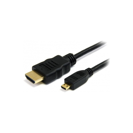StarTech.com 1m High Speed HDMI Cable with Ethernet HDMI to HDMI Micro - HDMI cable with Ethernet - HDMI male to micro HDMI male - 1 m - black - 4