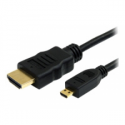 StarTech.com 3m High Speed HDMI® Cable with Ethernet - HDMI to HDMI Micro - M / M - 3 Meter HDMI (A) to HDMI Micro (D) Cable (HDADMM3M) - HDMI cable with Ethernet - HDMI male to micro HDMI male - 3 m - shielded - black