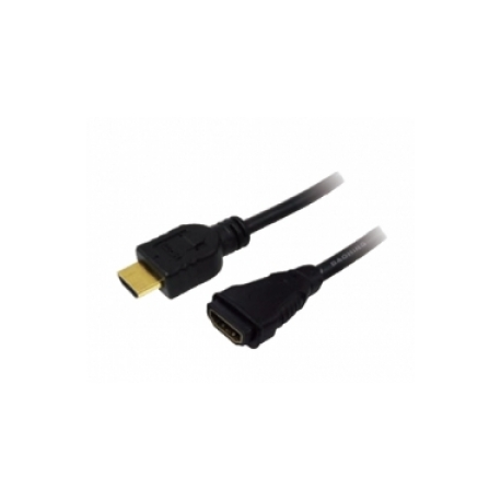 LogiLink High Speed with Ethernet - HDMI extension cable with Ethernet - HDMI male to HDMI female - 2 m - 0
