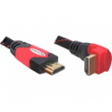 Delock High Speed HDMI with Ethernet - HDMI cable with Ethernet - HDMI male to HDMI male - 3 m - angled connector