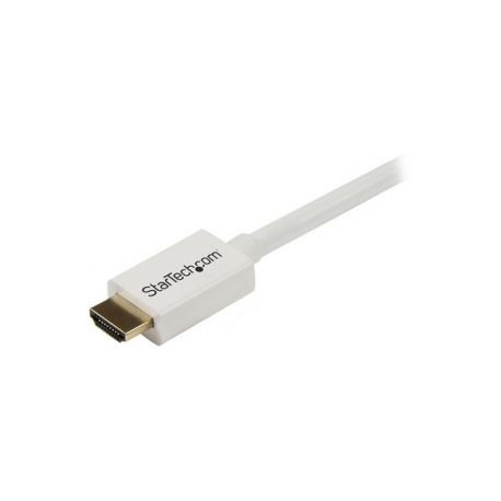 StarTech.com 7m / 23 ft CL3 Rated HDMI Cable with Ethernet, In Wall Rated HDMI Cable 4K 30Hz, UHD High Speed HDMI Cable 10.2 Gbps Bandwidth, 4K Ultra HD HDMI 1.4 Video  /  Display Cable, 30AWG - Long White HDMI Cable - HDMI cable - HDMI male to HDMI male - 7 m - double shielded - white - 1