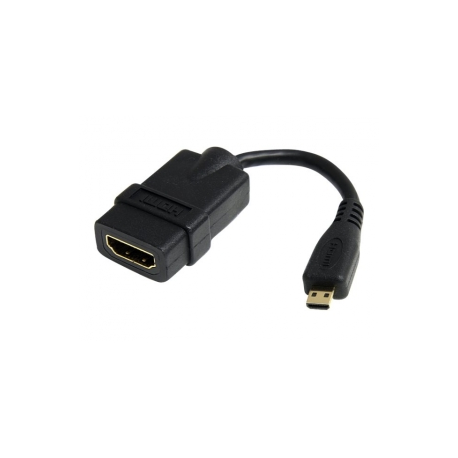 StarTech.com 5in High Speed HDMI Adapter Cable - HDMI to HDMI Micro - F / M - 5 inch Micro HDMI Adapter - HDMI Female to Micro HDMI Male (HDADFM5IN) - HDMI adapter - HDMI female to micro HDMI male - 1.2 cm - shielded - black - for P / N: HDMM30CM - 0