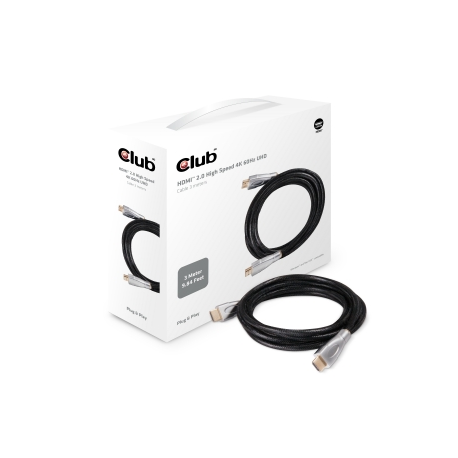 Club 3D - HDMI cable - HDMI male to HDMI male - 3 m - 1