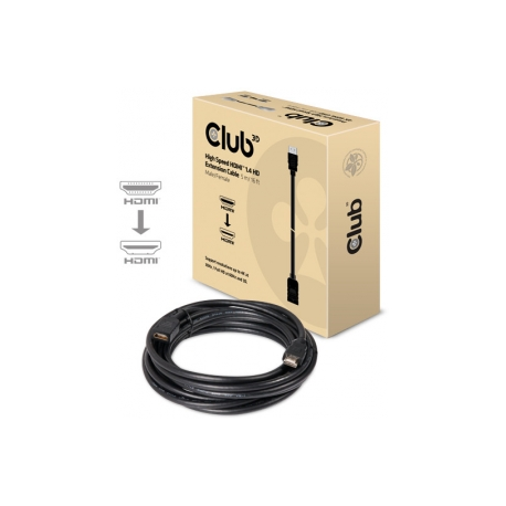 Club 3D - HDMI extension cable - HDMI male to HDMI female - 5 m - 4K support - 2