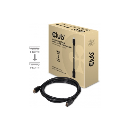 Club 3D CAC-1321 - HDMI extension cable - HDMI male to HDMI female - 3 m - 4K support - 6