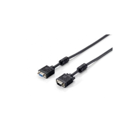 Equip VGA HD15m/HD15f with ferrite core 20m cable black - 0