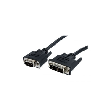 StarTech.com 1m DVI to VGA Display Monitor Cable M / M DVI to VGA (15 Pin) - Video cable - HD-15 (VGA) (M) to DVI-A (M) - 1 m - molded, thumbscrews - black - 0