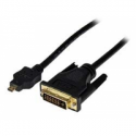 StarTech.com 1m Micro HDMI to DVI-D Cable - M / M - Video cable - HDMI  /  DVI - DVI-D (M) to micro HDMI (M) - 3.3 ft - shielded - black - HDDDVIMM1M - Adapter cable - DVI-D male to micro HDMI male - 1 m - shielded - black