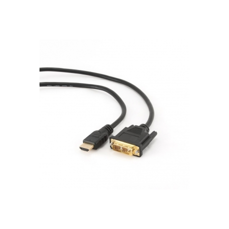 Cablexpert CC-HDMI-DVI-0.5M - Adapter cable - DVI-D male to HDMI male - 50 cm - shielded - black - 0