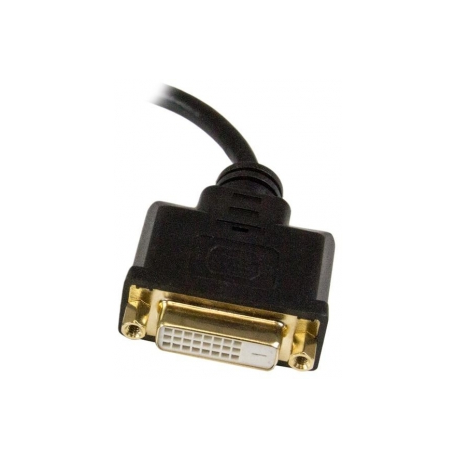 StarTech.com 8in Micro HDMI to DVI-D Adapter M / F - 8in Micro HDMI to DVI Cable - Connect a Micro HDMI phone or laptop to a DVI-D display (HDDDVIMF8IN) - Adapter - DVI-D female to micro HDMI male - 20.3 cm - shielded - black - 2