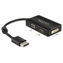 DeLOCK - Video converter - DisplayPort - DVI, HDMI, VGA - black