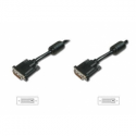 DIGITUS - DVI cable - dual link - DVI-D (M) to DVI-D (M) - 5 m - molded, thumbscrews - black
