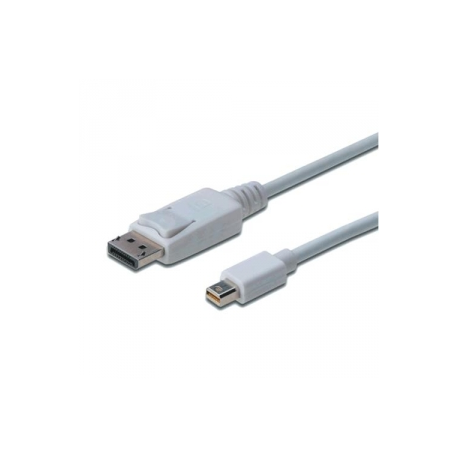 ASSMANN - DisplayPort cable - Mini DisplayPort (M) to DisplayPort (M) - 2 m - molded - white - for Apple iMac; Mac mini; Mac Pro; MacBook; MacBook Air; MacBook Pro - 0