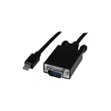 StarTech.com 3 ft Mini DisplayPort to VGA Adapter Cable - mDP to VGA Video Converter - Mini DP to VGA Cable for Mac  /  PC 1920x1200 - Black (MDP2VGAMM3B) - Video converter - VGA - DisplayPort - black - 0