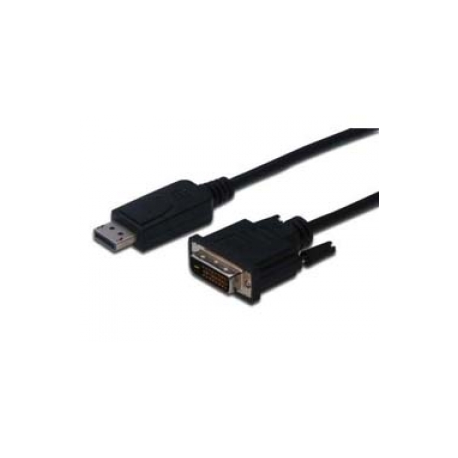 ASSMANN - DisplayPort cable - DisplayPort (M) to DVI-D (M) - 5 m - molded, thumbscrews - black - 0