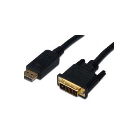 DIGITUS - DisplayPort cable - dual link - DisplayPort (M) to DVI-D (M) - 2 m - molded, thumbscrews - black - 0