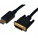 DIGITUS - DisplayPort cable - dual link - DisplayPort (M) to DVI-D (M) - 2 m - molded, thumbscrews - black