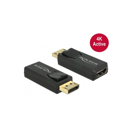 Delock - Adapter - DisplayPort male to HDMI female - black - 0
