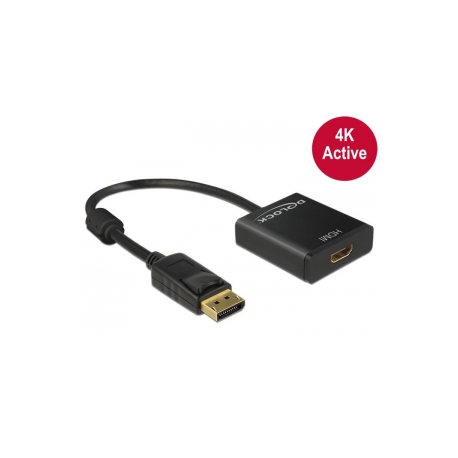 Delock Adapter Displayport 1.2 male > HDMI female 4K Active black