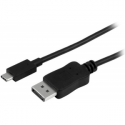 StarTech.com 6ft / 1.8m USB C to DisplayPort 1.2 Cable 4K60, USB-C to DP Cable HBR2, USB Type-C DP Alt Mode to DP Monitor Video Cable, Works w /  TB3, Limited stock, see similar item CDP2DP2MBD - USB-C Male to DP Male - DisplayPort cable - USB-C (M) to DisplayPort (M) - Displayport 1.2 / Thunderbolt 3 - 1.8 m - 4K60Hz (3840 x 2160) support - black - for P / N: TB33A1C, TB3DK2DPPD, TB3DK2DPPDUE, TB3DK2DPW, TB3DK2DPWUE, TB3DKDPMAW, TB3DKDPMAWUE