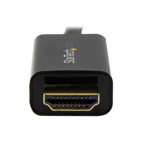 StarTech.com Mini DisplayPort to HDMI Adapter Cable - mDP to HDMI Adapter with Built-in Cable - Black - 5 m (15 ft.) - Ultra HD 4K 30Hz (MDP2HDMM5MB) - Adapter cable - Mini DisplayPort male to HDMI male - 5 m - black - 4K support - 3