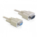 DeLOCK - Serial extension cable - DB-9 (M) to DB-9 (F) - 2 m - molded, thumbscrews - beige