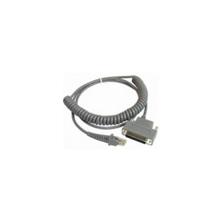 Cable, RS-232, 25P, Female, Coiled, CAB-363 (Power available on pin 9 of the connector or through external power supply), 6 ft.