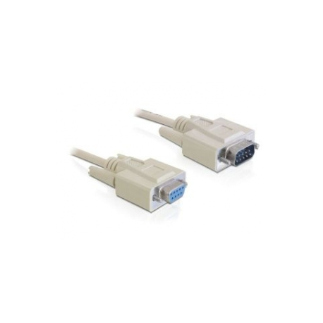 DeLOCK - Serial extension cable - DB-9 (M) to DB-9 (F) - 5 m - beige - China - 0