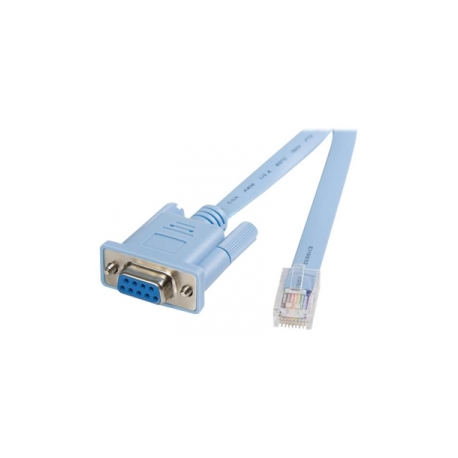 StarTech.com 6 ft RJ45 to DB9 Cisco Console Management Router Cable - M / F Serial Console Cable (DB9CONCABL6) - Serial cable - RJ-45 (M) to DB-9 (F) - 1.8 m - blue - for P / N: EC1S952, EC2S952, IES101002SFP - 0