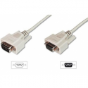 ASSMANN - Serial extension cable - DB-9 (F) to DB-9 (M) - 2 m - molded, thumbscrews - beige