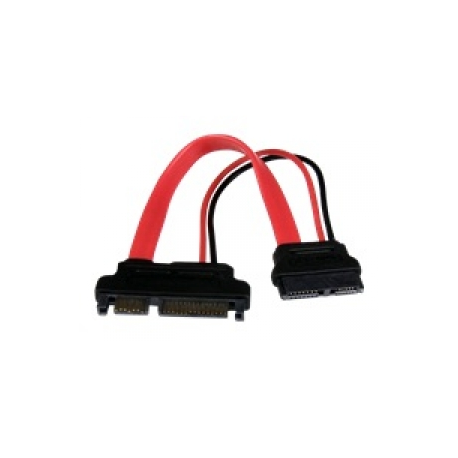 StarTech.com 6in Slimline SATA to SATA Adapter with Power - Slim SATA (F) to SATA (M) - Slimline Serial ATA to SATA (SLSATAADAP6) - SATA adapter - Serial ATA 150 / 300 / 600 - Slimline SATA (F) to SATA combo (M) - red - 0
