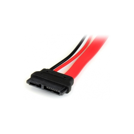 StarTech.com 6in Slimline SATA to SATA Adapter with Power - Slim SATA (F) to SATA (M) - Slimline Serial ATA to SATA (SLSATAADAP6) - SATA adapter - Serial ATA 150 / 300 / 600 - Slimline SATA (F) to SATA combo (M) - red - 2