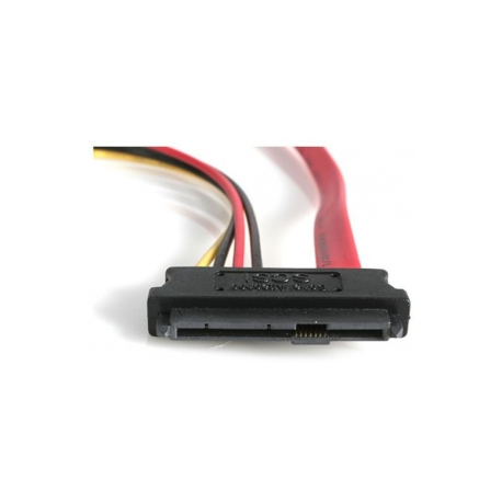 StarTech.com 18in SAS 29 Pin to SATA Cable with LP4 Power - 18in SAS 29 pin to SATA Cable - 18in SFF 8482 to SATA (SAS729PW18) - SATA  /  SAS cable - 4 PIN internal power, 29 pin internal SAS (SFF-8482) to SATA (R) - 46 cm - red - for P / N: DRW150SASBK - 3