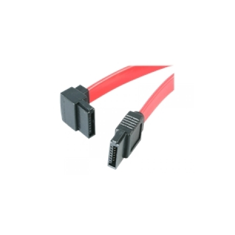 StarTech.com 18in SATA to Left Angle SATA Serial ATA Cable - F / F (SATA18LA1) - SATA cable - Serial ATA 150 / 300 / 600 - SATA (R) to SATA (R) - 46 cm - left-angled connector - red - for P / N: 25S22M2NGFFR, 35S24M2NGFF, CFAST2SAT25, PEXM2SAT32N1, S322M225R, S32M2NGFFPEX - 0
