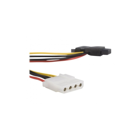StarTech.com SATA to LP4 Power Cable Adapter with 2 Additional LP4 - Power adapter - 4 pin internal power (F) to SATA power (M) - 5.9 in - black - LP4SATAFM2L - Power adapter - 4 PIN internal power (F) to SATA power (M) - 15 cm - black - for P / N: S25SLOTR, SATSASBP425 - 0