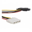 StarTech.com SATA to LP4 Power Cable Adapter with 2 Additional LP4 - Power adapter - 4 pin internal power (F) to SATA power (M) - 5.9 in - black - LP4SATAFM2L - Power adapter - 4 PIN internal power (F) to SATA power (M) - 15 cm - black - for P / N: S25SLOTR, SATSASBP425