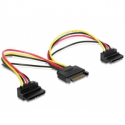 Gembird CC-SATAM2F-02 - Power splitter - SATA power (F) to SATA power (M) - 15 cm - 90° connector