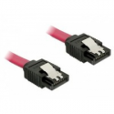 DeLOCK Cable SATA - SATA cable - Serial ATA 150 / 300 / 600 - SATA (F) to SATA (F) - 10 cm - latched, straight connector - red - for P / N: 89270, 89271
