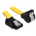 DeLOCK Cable SATA - SATA cable - Serial ATA 150 / 300 / 600 - SATA (F) to SATA (F) - 30 cm - down-angled connector, latched, up-angled connector - yellow