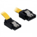 DeLOCK Cable SATA - SATA cable - Serial ATA 150 / 300 / 600 - SATA (F) to SATA (F) - 30 cm - latched, up-angled connector, straight connector - yellow