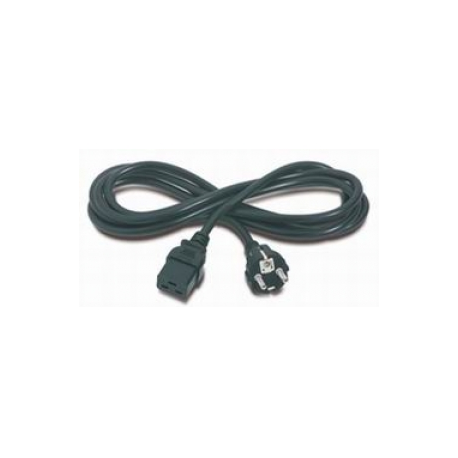 APC - Power cable - IEC 60320 C19 to CEE 7 / 7 (M) - AC 230 V - 2.5 m - black - for P / N: SMT2200I-AR, SMT2200R2I-AR, SMT3000I-AR, SMT3000R2I-AR, SRT1500XLI, SRT2200XLI-KR - 0