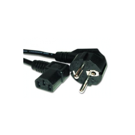 Gembird PC-186A-VDE - Power cable - CEE 7 / 7 (M) angled to IEC 60320 C13 right-angled - 10 A - 1.8 m - molded - black - 0