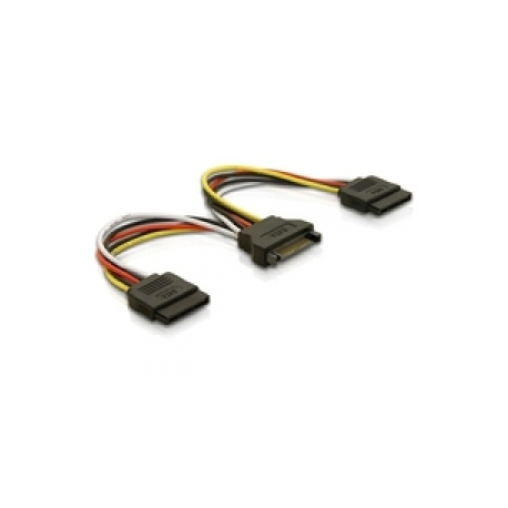 DeLOCK - Power cable - SATA power (M) to SATA power (F) - 15 cm - straight connector - for DeLock PCI Express Card - 0
