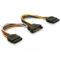 DeLOCK - Power cable - SATA power (M) to SATA power (F) - 15 cm - straight connector - for DeLock PCI Express Card