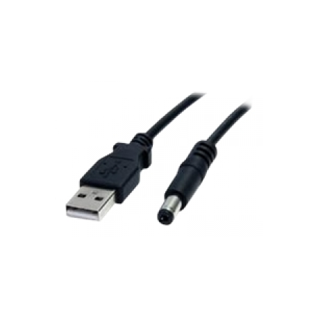 StarTech.com 2m USB to Type M Barrel Cable - USB to 5.5mm 5V DC Cable - USB to Barrel Jack 5V DC Plug (USB2TYPEM2M) - Power cable - USB (power only) (M) to DC jack 5.5 mm (M) - 2 m - molded - black - 0