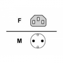 Fujitsu - Power cable - IEC 60320 C13 to CEE 7 / 7 (M) - 1.8 m - grey - for PRIMERGY RX2530 M4, RX2530 M5, RX2530 M6, RX2540 M5, RX2540 M6, TX1320 M4, TX2550 M5