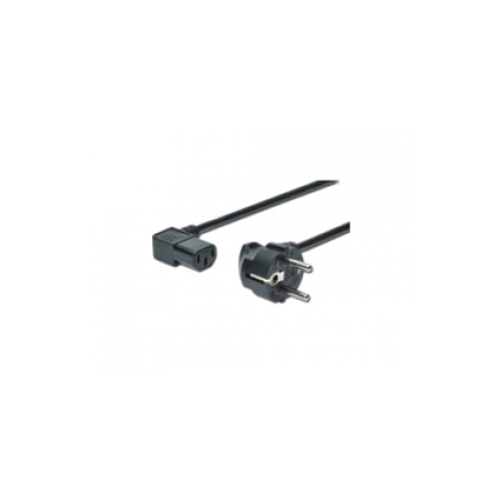 ASSMANN - Power cable - IEC 60320 C13 to CEE 7 / 7 (M) - AC 250 V - 1.8 m - 90° connector, molded - black - Europe - 0