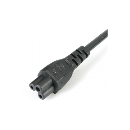 StarTech.com 6ft (2m) UK Laptop Power Cable, BS 1363 to C5 Clover Leaf, 2.5A 250V, 18AWG, Notebook / Laptop Replacement Cord, Printer Cable, UK Laptop Charger Cord, BS 1363 to IEC60320 C5 - Power Brick Cord - Power cable - IEC 60320 C5 to BS 1363 (M) - AC 250 V - 2 m - molded - black - 2
